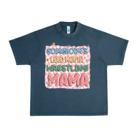 Midnight Navy somebody's loud mouth wrestling mama Urban Heavy Tee - MaliasSmallBusiness