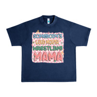 Navy somebody's loud mouth wrestling mama Urban Heavy Tee - MaliasSmallBusiness