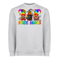 Heather Grey LGBTQ Free Hugs Gnomes Heavyweight Sweatshirt - BundleAndBundleShop