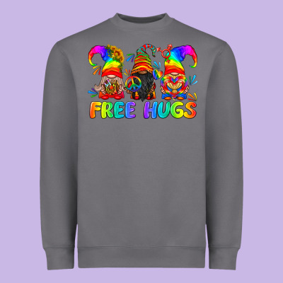 Lgbtq Free Hugs Gnomes Heavyweight Sweatshirt Designed By Bundleandbundleshop