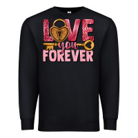 Black Love you forever Valentine's Day Premium Sweatshirt - HowdyJamesFarm