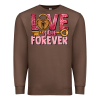 Chestnut Love you forever Valentine's Day Premium Sweatshirt - HowdyJamesFarm
