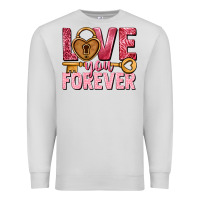Dove Grey Love you forever Valentine's Day Premium Sweatshirt - HowdyJamesFarm