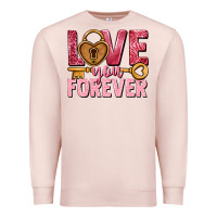Pale Pink Love you forever Valentine's Day Premium Sweatshirt - HowdyJamesFarm