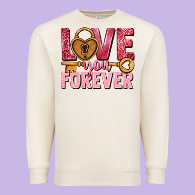 Love You Forever Valentine's Day Premium Sweatshirt Designed By Howdyjamesfarm
