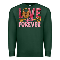 Sports Green Love you forever Valentine's Day Premium Sweatshirt - HowdyJamesFarm