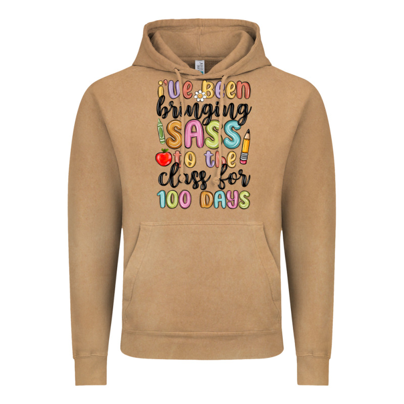 I Ve Been Bringing Sass To The Class For 100 Days Vintage Hoodie by MaliasSmallBusiness | Teevron