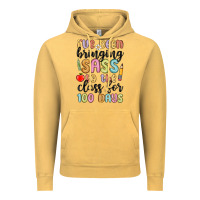 Vintage Mustard i ve been bringing sass to the class for 100 days Vintage Hoodie - MaliasSmallBusiness