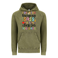 Vintage Olive i ve been bringing sass to the class for 100 days Vintage Hoodie - MaliasSmallBusiness