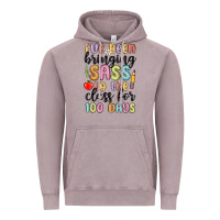 Vintage Zinc i ve been bringing sass to the class for 100 days Vintage Hoodie - MaliasSmallBusiness