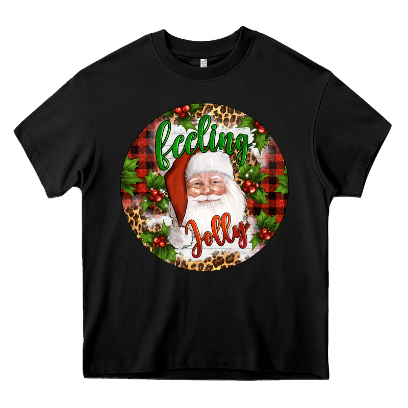 Christmas Feeling Jolly Santa Heavy Core Tee by Artiststas | Teevron
