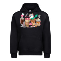 Black Nurse Coffee Cups Urban Hoodie - FaDigitalArtStudio