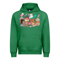 Emerald Nurse Coffee Cups Urban Hoodie - FaDigitalArtStudio