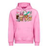 Fuchsia Pink Nurse Coffee Cups Urban Hoodie - FaDigitalArtStudio
