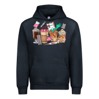 Navy Nurse Coffee Cups Urban Hoodie - FaDigitalArtStudio