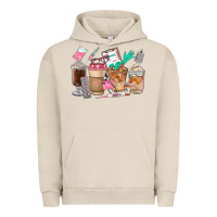 Pigment French Oak Nurse Coffee Cups Urban Hoodie - FaDigitalArtStudio