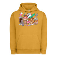 Pigment Peanut Butter Nurse Coffee Cups Urban Hoodie - FaDigitalArtStudio
