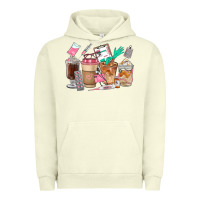 Pigment Pistachio Nurse Coffee Cups Urban Hoodie - FaDigitalArtStudio