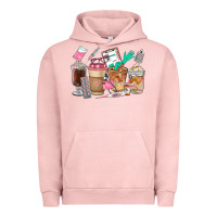 Pigment Salmon Nurse Coffee Cups Urban Hoodie - FaDigitalArtStudio