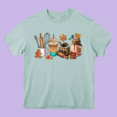 Cookie Coffee Cup Heavy Core Tee Designed By Adodesignshop