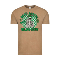 Vintage Coffee dead inside but feeling lucky Vintage Tee - MaliasSmallBusiness
