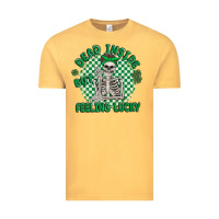 Vintage Mustard dead inside but feeling lucky Vintage Tee - MaliasSmallBusiness