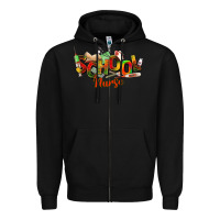 Black school nurse juneteenth Zipper Hoodie - NancyCooperArtShop