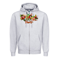 Heather Grey school nurse juneteenth Zipper Hoodie - NancyCooperArtShop