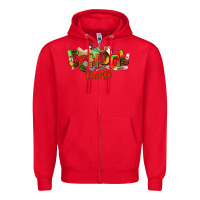 Red school nurse juneteenth Zipper Hoodie - NancyCooperArtShop
