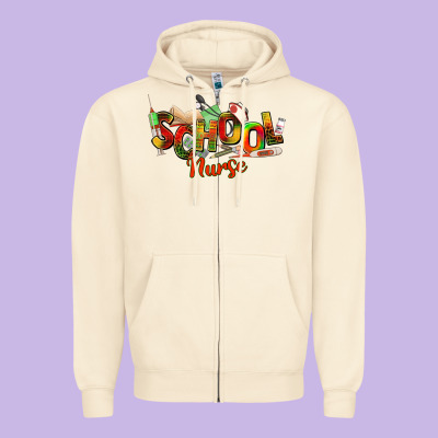 School Nurse Juneteenth Zipper Hoodie Designed By Nancycooperartshop