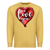 Antique Gold I love you heart balloon Valentine's Day Premium Sweatshirt - HowdyJamesFarm