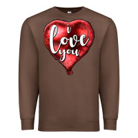 Chestnut I love you heart balloon Valentine's Day Premium Sweatshirt - HowdyJamesFarm