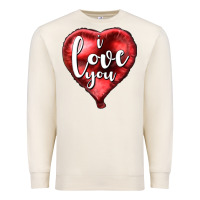 Sandshell I love you heart balloon Valentine's Day Premium Sweatshirt - HowdyJamesFarm