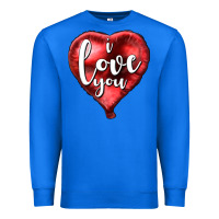 True Royal I love you heart balloon Valentine's Day Premium Sweatshirt - HowdyJamesFarm
