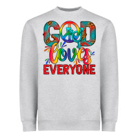 Lgbtq+ God Loves Everyone Heavyweight Sweatshirt | Teevron
