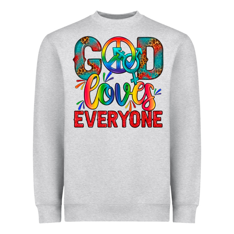 Lgbtq+ God Loves Everyone Heavyweight Sweatshirt by BundleAndBundleShop | Teevron