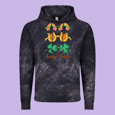 Lucky Vibes St. Patrick's Day Vintage Hoodie Designed By Maliassmallbusiness