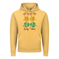 Vintage Mustard lucky vibes st. patrick's day Vintage Hoodie - MaliasSmallBusiness