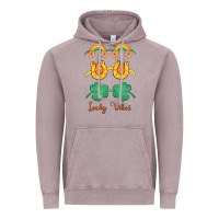 Vintage Zinc lucky vibes st. patrick's day Vintage Hoodie - MaliasSmallBusiness