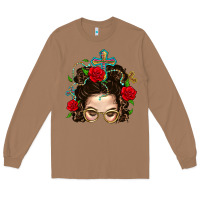 Toasted Coconut Messy Bun Mom Faith And Rose Long Sleeve Tee - BundleAndBundleShop
