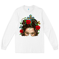 White Messy Bun Mom Faith And Rose Long Sleeve Tee - BundleAndBundleShop
