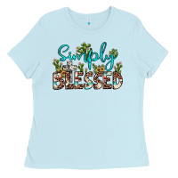 Baby Blue simply blessed Ladies Tee - JahusDesignShop