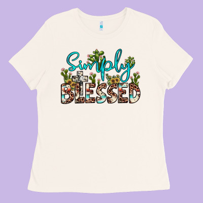 Simply Blessed Ladies Tee Designed By Jahusdesignshop