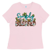 Bubblegum Pink simply blessed Ladies Tee - JahusDesignShop