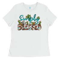 White simply blessed Ladies Tee - JahusDesignShop
