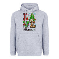 Love Nurse Life Christmas Heavyweight Hoodie | Teevron