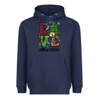 Navy love nurse life christmas Heavyweight Hoodie - CowGirlArtShop