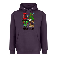 Plum love nurse life christmas Heavyweight Hoodie - CowGirlArtShop