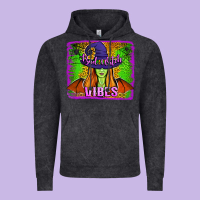 Bad Witch Vibes Vintage Hoodie Designed By Jasminsmagicworld