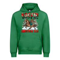 Emerald Rockin Around The Christmas Tree Rodeo Urban Hoodie - FaDigitalArtStudio